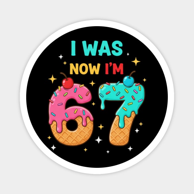 I Was 6 Now I’m 7 Ice Cream Cone Art Magnet by ArtistTee ⭐⭐⭐⭐⭐